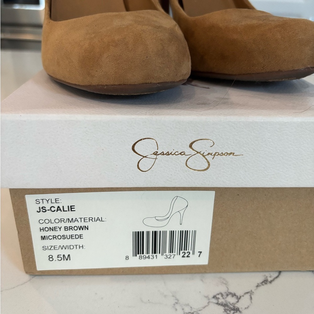 Jessica Simpson Honey Brown Suede Heels